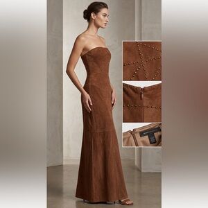 BCBGMaxAzria Tan Strapless Dress